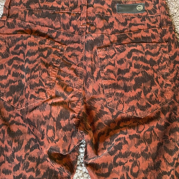 AG leopard print fine wale corduroy jeans. - Picture 3 of 5